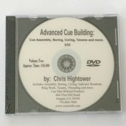 Advanced Cue Building DVD Volume 2: Cue Assembly, Boring, Coring, Tenons and More.-0